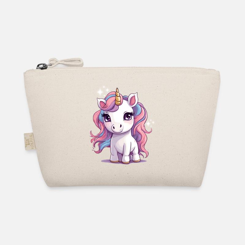 Bezauberndes, kleines Einhorn - Bio-Täschchen - Natur
