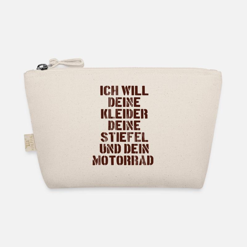 Kleider - Stiefel - Motorrad Spruch Bio-Täschchen