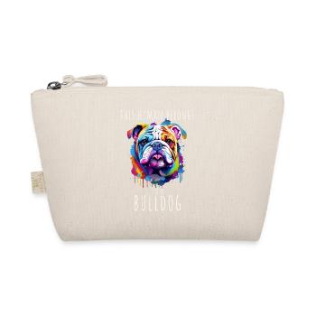 This Human Belongs To A Bulldog Dog Dog Owner - Organic Pouch - nature - Front