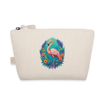 Aesthetic Flamingo Spirituelles Mandala Design - Bio-Täschchen - Natur - Vorne