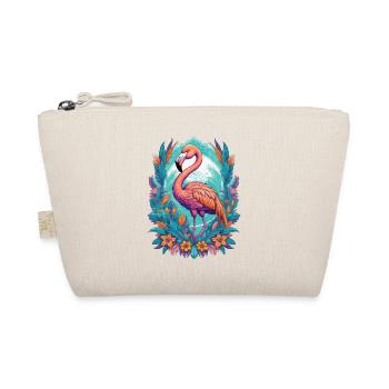 Flamingo Spirit Animal Mandala Dream Catcher Design - Organic Pouch - nature - Front