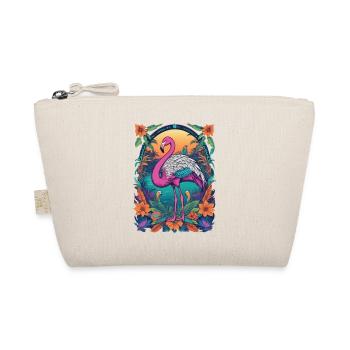 Afrika Flamingo Spirituelles Mandala Design - Bio-Täschchen - Natur - Vorne