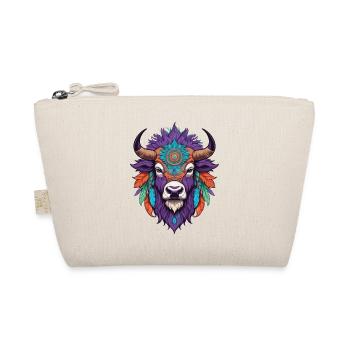 Bison Spirituelles Mandala Traumfänger Design - Bio-Täschchen - Natur - Vorne