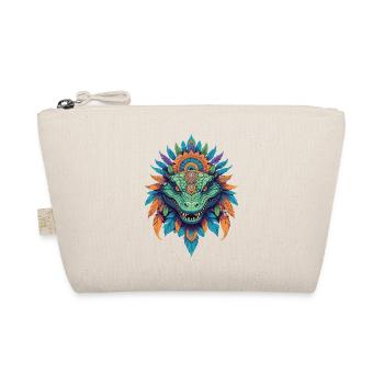 Krokodil Totemtier Mandala Design - Bio-Täschchen - Natur - Vorne