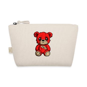 A slightly sad bear plush toy - Organic Pouch - nature - Front