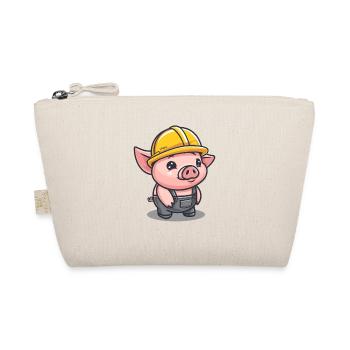 Arbeit als Handwerker Bauarbeiter Schwein - Bio-Täschchen - Natur - Vorne