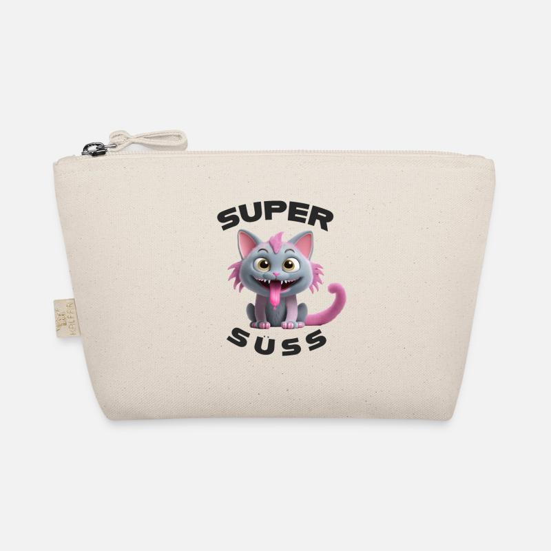 Monstre chat super mignon avec une longue langue - Trousse biologique - nature