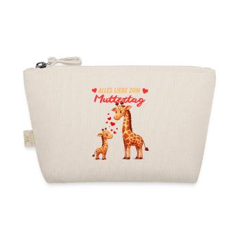 Maman Fête des mères Enfant Girafe Fille Fils Amour - Trousse biologique - nature - Devant