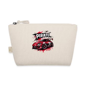 Chibi JDM Pirate Street Racing Sports Car - Organic Pouch - nature - Front