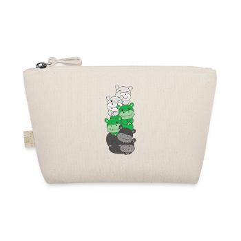 Neutrois Flag Pride LGBTQ cute hippo - Organic Pouch - nature - Front