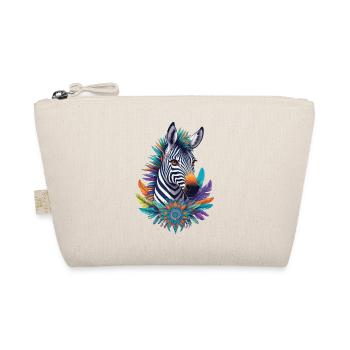 Zebra Mandala Design Mit Spirituellen Symbolen - Bio-Täschchen - Natur - Vorne