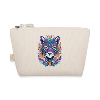 Schwarzer Panther Spirituelles Mandala Design - Bio-Täschchen - Natur - Vorne