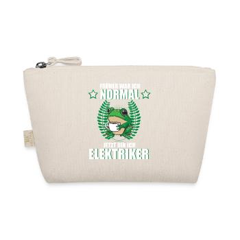 Lustiger Spruch Elektriker Beruf Frosch Kaffee - Bio-Täschchen - Natur - Vorne