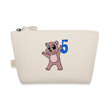 Ours à motif 5e anniversaire - Cinq ans - Trousse biologique - nature - Devant