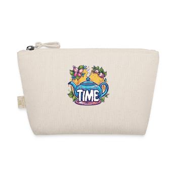 This teapot says it's tea time - Organic Pouch - nature - Front