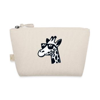 Lustige Giraffen gezeichnete Giraffe Geschenk - Bio-Täschchen - Natur - Vorne