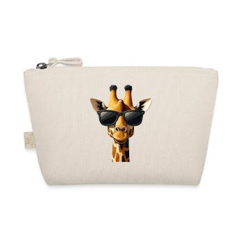 Lustige Giraffen gezeichnete Giraffe Geschenk - Bio-Täschchen - Natur - Vorne