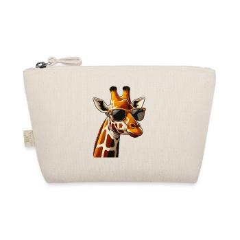 Lustige Giraffen gezeichnete Giraffe Geschenk - Bio-Täschchen - Natur - Vorne