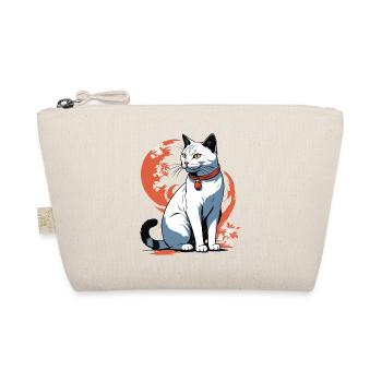 Asian Cat Kanji Sign Cat Lady - Organic Pouch - nature - Front