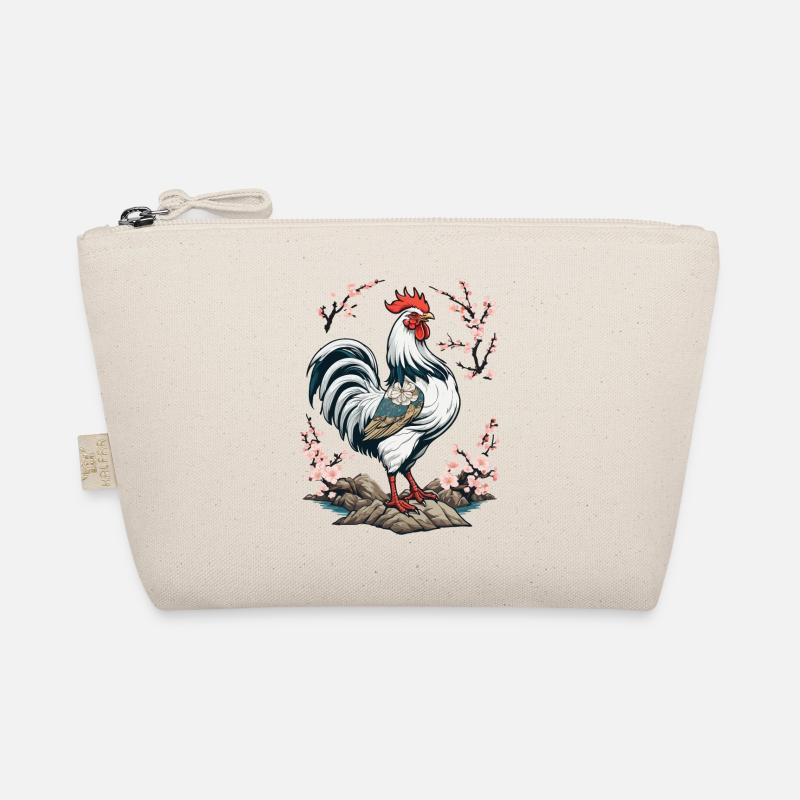 Conception esthétique de fleurs de cerisier de coq japonais Trousse biologique