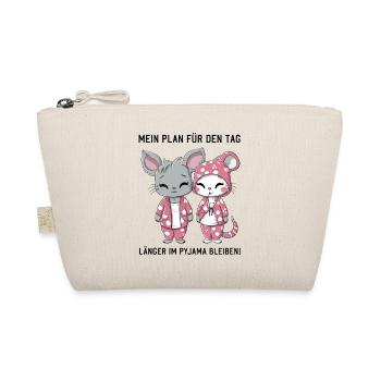Mein Plan für den Tag länger im Pyjama bleiben - Bio-Täschchen - Natur - Vorne