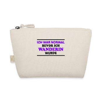 Wanderin Lustiger Spruch Outdoor Wanderer Geschenk - Bio-Täschchen - Natur - Vorne