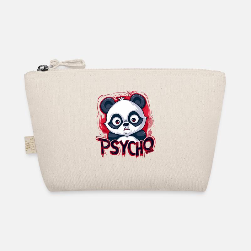 Cute Cartoon Psycho Panda Organic Pouch