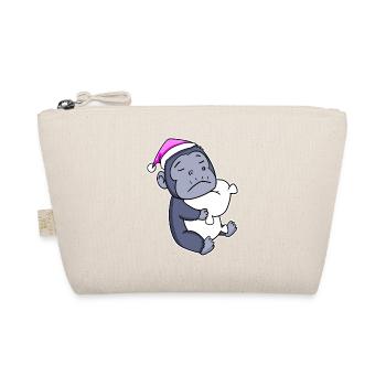 Gorilla Tired Sleeping Sleeping Girl - Organic Pouch - nature - Front