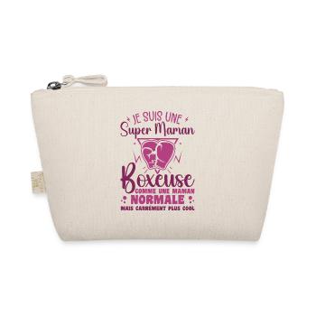 Boxing mom like normal but cooler mom - Organic Pouch - nature - Front