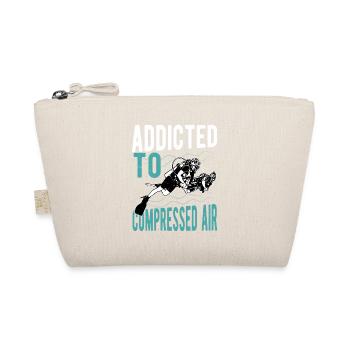 Addicted To Compressed Air Scuba Diving Diver - Bio-Täschchen - Natur - Vorne