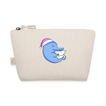 Delfin Müde Ausschlafen Schlafen Mädchen - Bio-Täschchen - Natur - Vorne