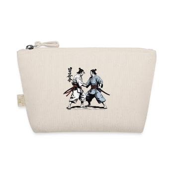 Samurai Picture Ukiyo-E Retro Vintage Streetwear - Organic Pouch - nature - Front