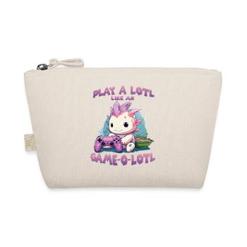 Kawaii Axolotl Anime T for gamer hobby streamer - Organic Pouch - nature - Front