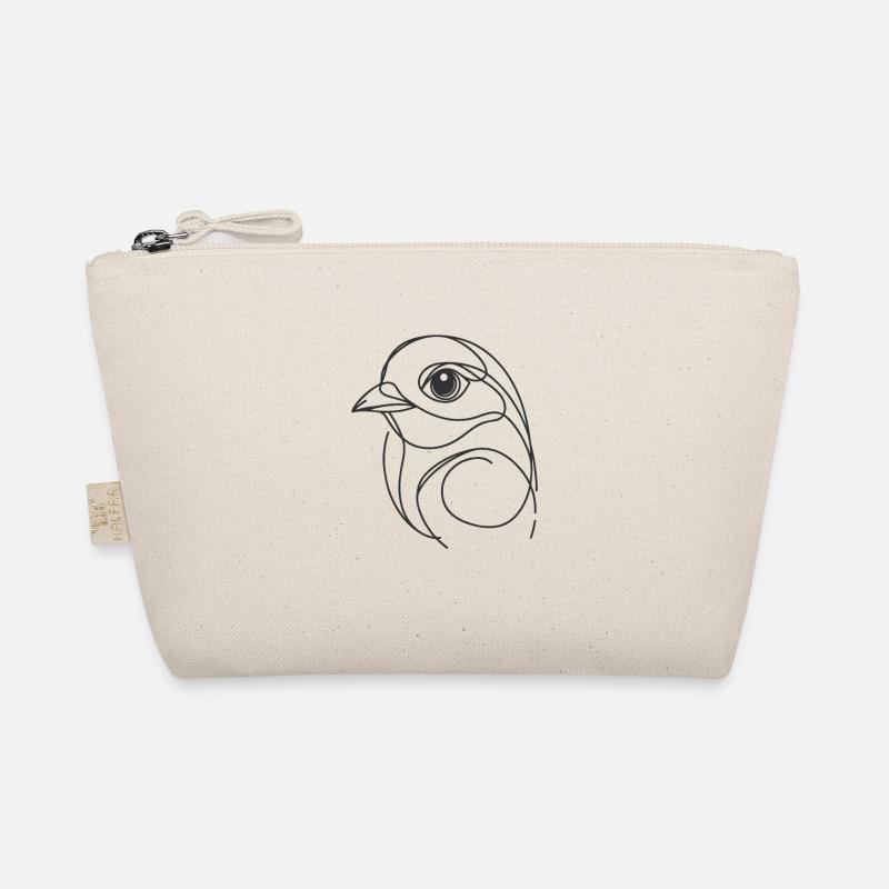 Line Art Dad Mom - Bird Organic Pouch