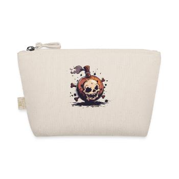 A Funny Cartoon Skull Bombs Pirate - Organic Pouch - nature - Front
