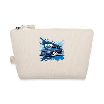 Japan D Initial Impact Blue JDM Street Racer Car - Organic Pouch - nature - Front