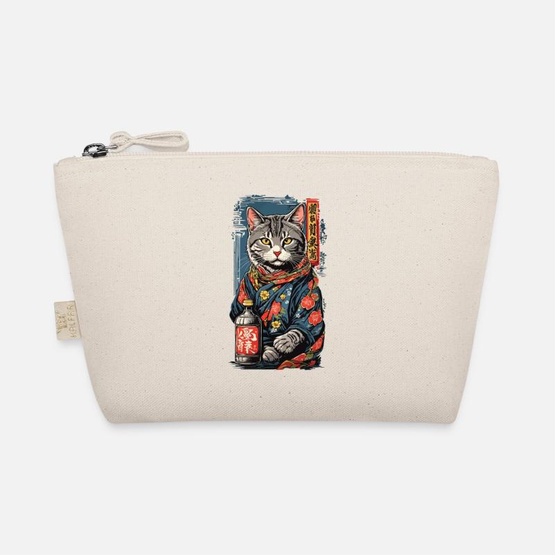 Chat dans le saké japonais affiche Art Vintage Trousse biologique