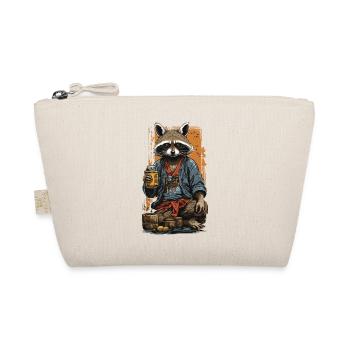 Raton laveur japonais saké Vintage Kanji Art - Trousse biologique - nature - Devant