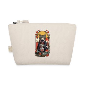 Cat Vintage Japan Art Sake Poster Design - Organic Pouch - nature - Front