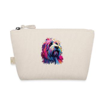 Wasserfarben Farbenfroher Bearded Collie - Bio-Täschchen - Natur - Vorne