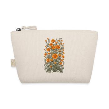Tagetes Blumen Vintage und Streetwear Design - Bio-Täschchen - Natur - Vorne
