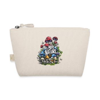 Flowers, mushrooms, grass, birds - a meadow of nature - Organic Pouch - nature - Front