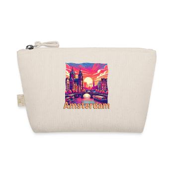 Amsterdam Sunset Canal Violet Grunge - Organic Pouch - nature - Front