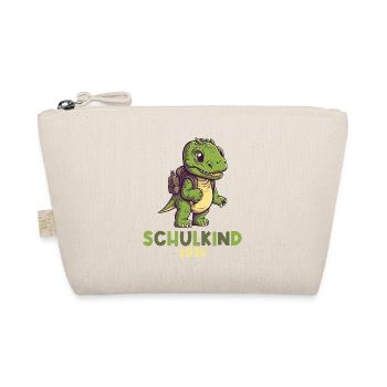 Einschulung Dinosaurier Dino TRex Schulkind 2024 - Bio-Täschchen - Natur - Vorne