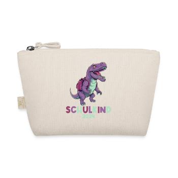 Einschulung Dinosaurier Dino TRex Schulkind 2024 - Bio-Täschchen - Natur - Vorne