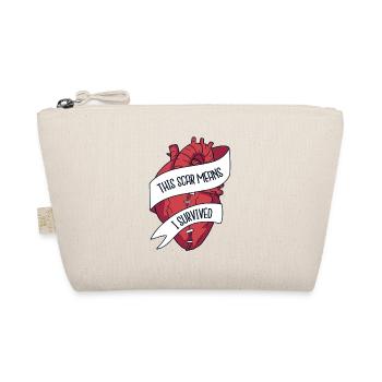 This Scar Means I Survived Transplant Open Heart - Organic Pouch - nature - Front