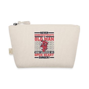 Never Underestimate An Old Man Survived Heart - Organic Pouch - nature - Front