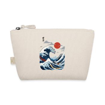 Japanese Ukiyo-E Art Sailboat Captain - Organic Pouch - nature - Front
