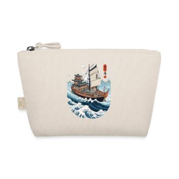 Japanese Art Aesthetic Captain Sailboat - Organic Pouch - nature - Front