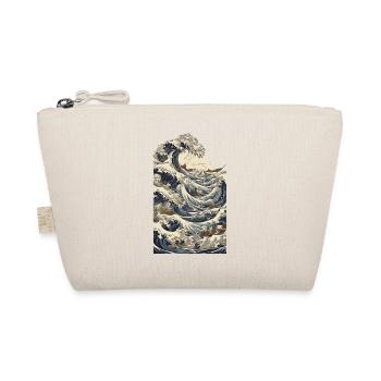 Japan Ukiyo-E Captain Deco Sailboat Vintage - Organic Pouch - nature - Front